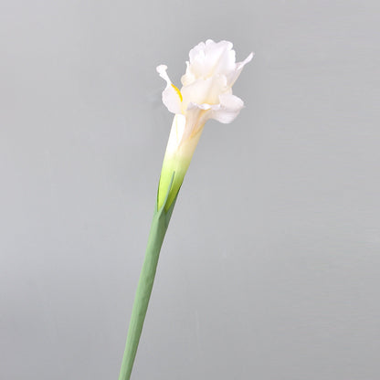 Single Stem Irish-Inspired Faux Flower for Home Décor - Elegant Iris Blossom for Living Room Fresh Floral Arrangement