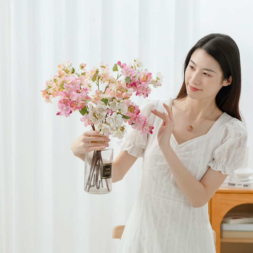 Elegant Japanese Artificial Cherry Blossom Bridal Bouquet - Perfect for Weddings and Home Décor, Model MW24831