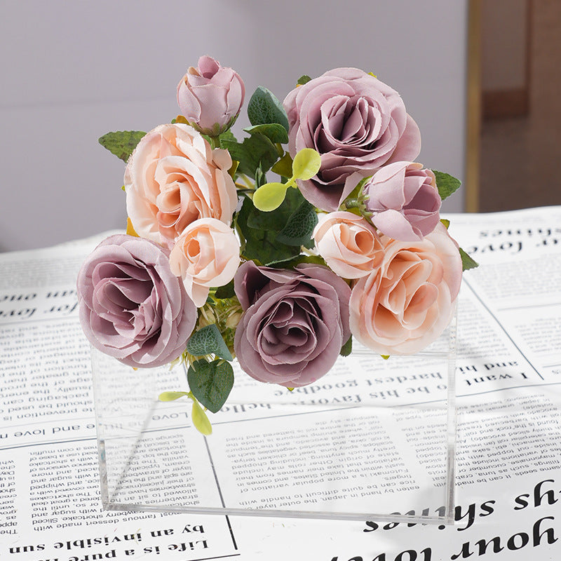 Elegant Nordic Rose Home Decor: Stunning Indoor Table Centerpiece for Holidays, Perfect as a Gift, Photography Prop, and Wedding Decoration