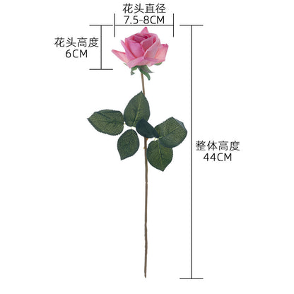 Realistic Touch Rose Bud Arrangement - Hand-Held Faux Flowers for Home Décor - Lifelike Wet Texture - Perfect for Weddings, Events, and Everyday Decorating - Model MW60005