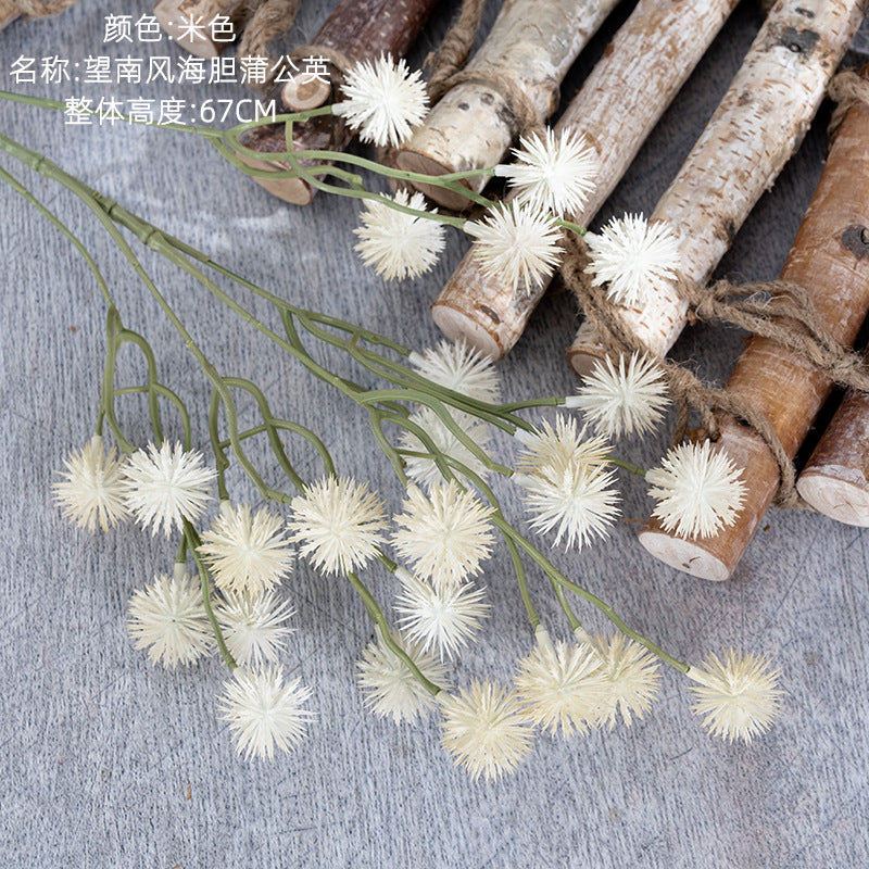 Lifelike Sea Urchin & Dandelion Artificial Flowers for Home Décor | Elegant Wedding Decoration | MW53001