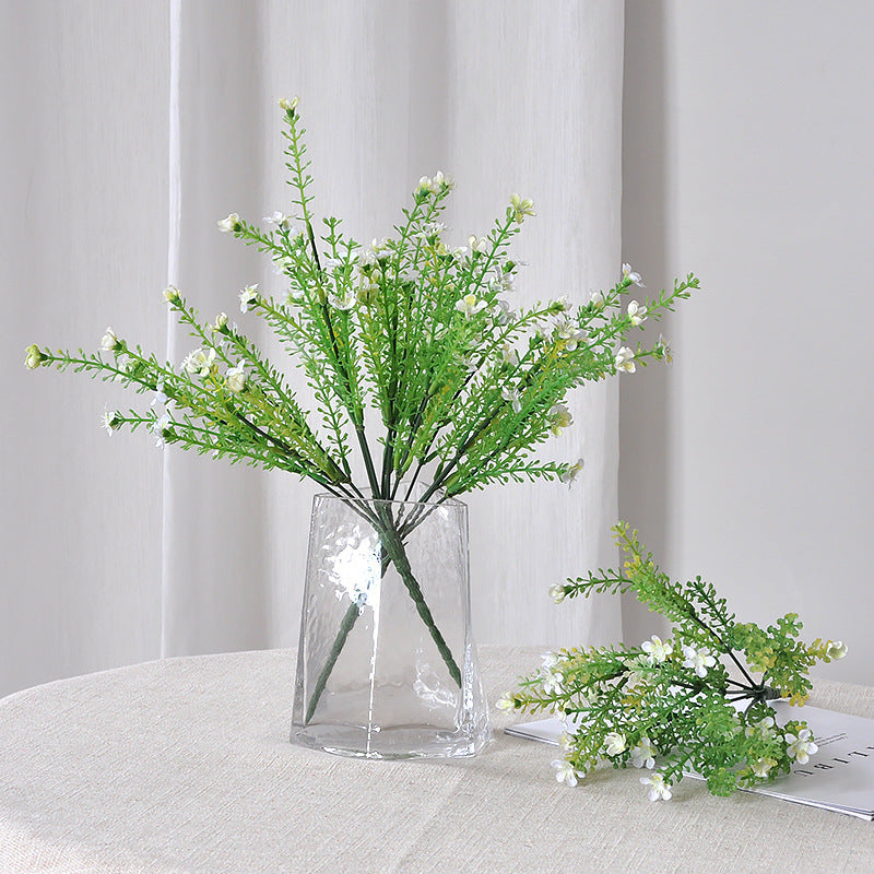 Lifelike 7-Branch Balsam Green Plant - Artificial Potted Flowers for Stunning Home Décor and Photography Props