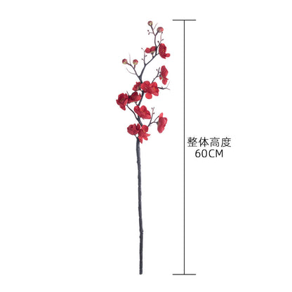 Realistic Plum Blossom Artificial Floral Decoration for Home and Wedding - Perfect for Lasting Beauty, Easy Maintenance, and Elegant Style - Model MW36856