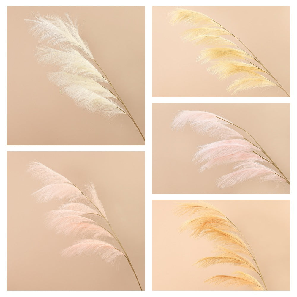 Lifelike Pampas Grass Simulation Flowers for Home Decor - Perfect for Weddings & Special Occasions (Model MW09927)