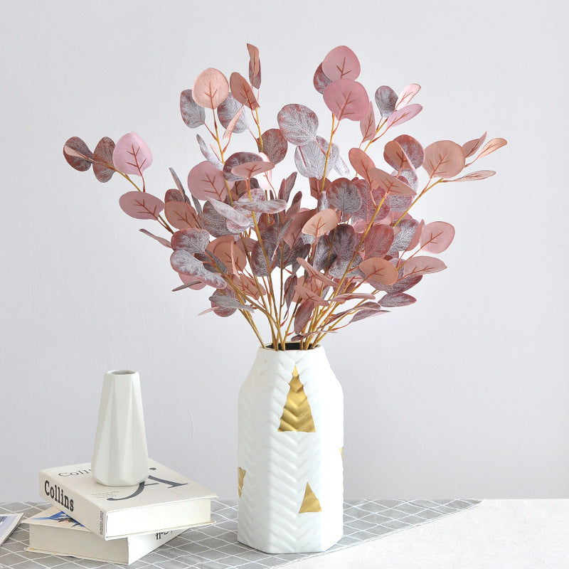 Lifelike Eucalyptus Leaf Faux Plant for Home Décor - Perfect for Living Room, Wedding Decorations, and Autumn-Themed Arrangements