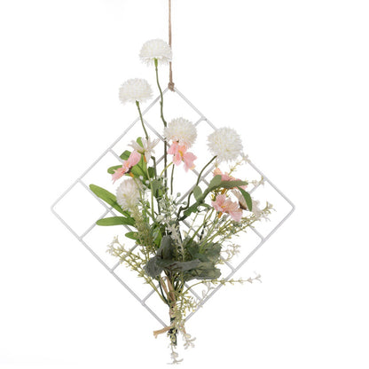 Elegant Dandelion Checkered Wall Hangings - Stunning Faux Floral Bridal Bouquet for Wedding Decorations – Perfect for Home Decor, Parties, and Events – CF01020