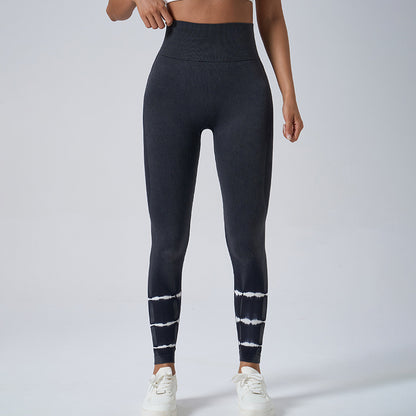 Seamless Tie Dye High Waisted Yoga Pants for a Flattering Fit for Running Working Out and Everyday Comfort 3 4 Length Leggings with Butt Lifting Feature