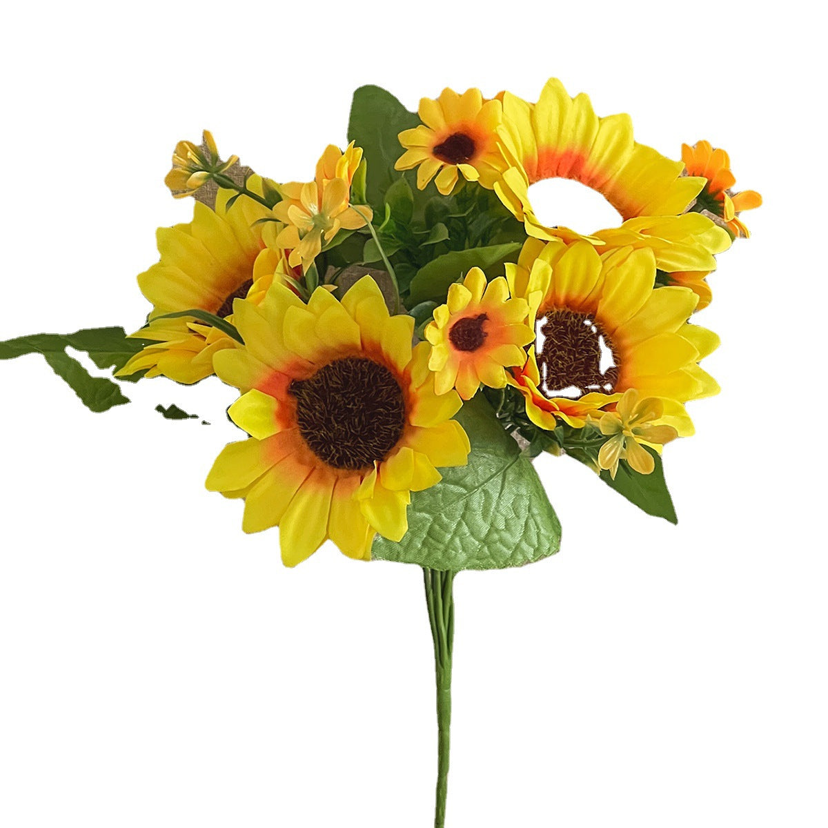 Charming Sunflower Valentine's Day Floral Arrangement – Soft and Realistic Silk Flower Centerpiece for Home Dining Table Decor