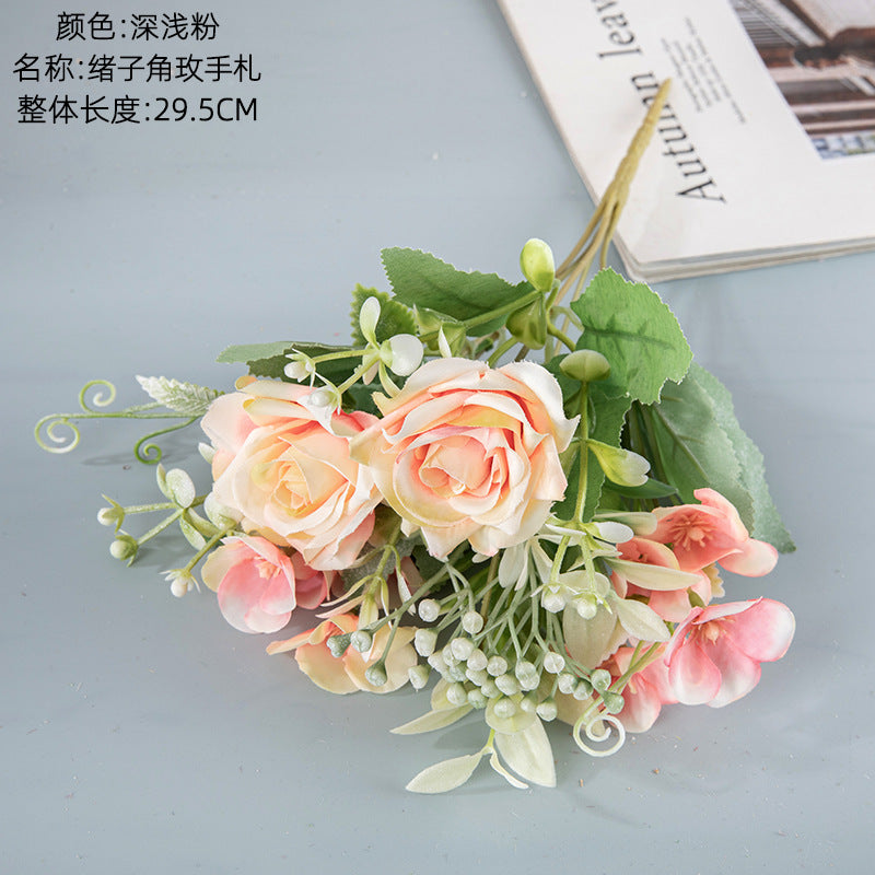 Elegant Faux Rose Bouquet with Realistic Floral Decor – Perfect for Home, Weddings, and Events | INSMW95002