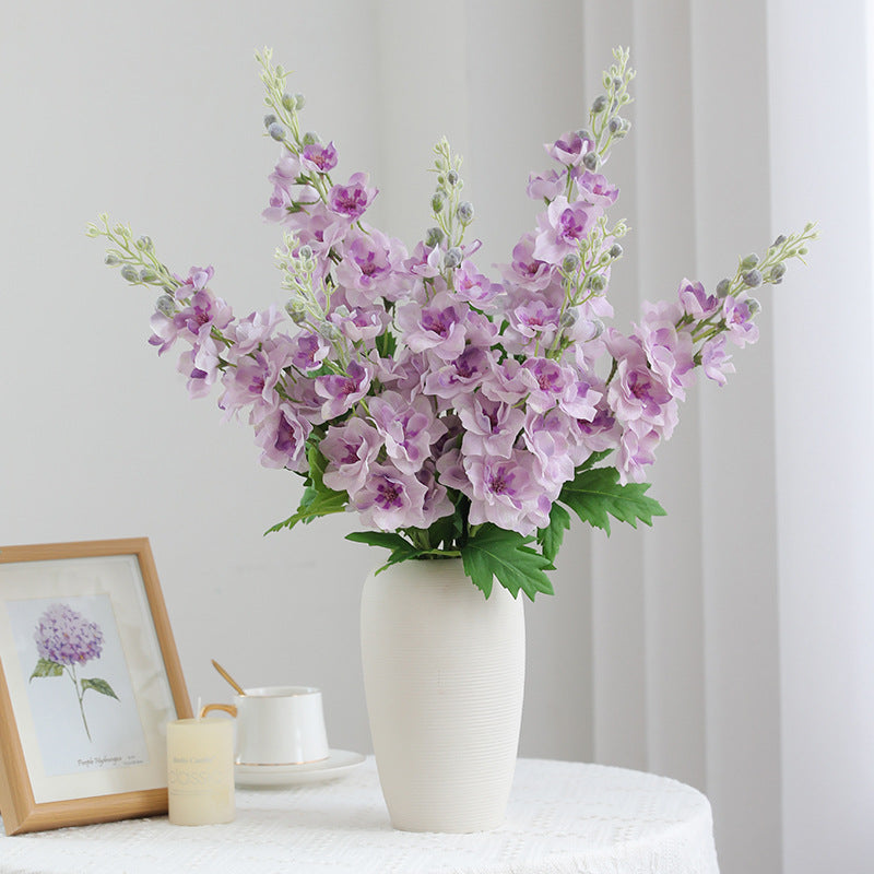 Realistic Hydrangea Silk Flowers - Lifelike Delphinium Home Décor, Perfect for Weddings and Events, Stunning Faux Floral Arrangements