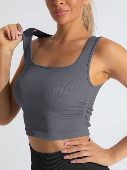 Seamless Wireless Bra Style Workout Tank Top for Women Versatile Yoga Tee for Outdoor Sports and Everyday Wear