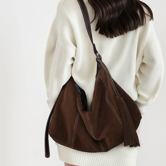 Luxurious Women's Bronze Tote Bag Chic High Gloss Vegan Leather Suede Finish for Fashion Forward Elegance