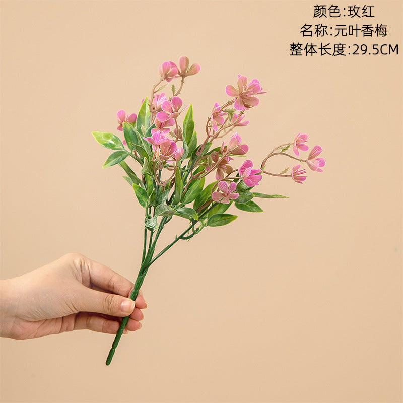 Artificial Elegant Fragrant Plum Blossom - Ideal for Wedding Decor, Home Decoration, and Stylish Greenery - INS Trendy Floral Craft - MW73775