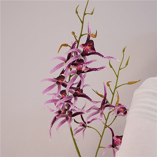 Stunning Faux Orchid & Spider Plant Arrangement - Zen-Inspired Indoor Floral Decor for Living Rooms, Hotel Suites, & Weddings