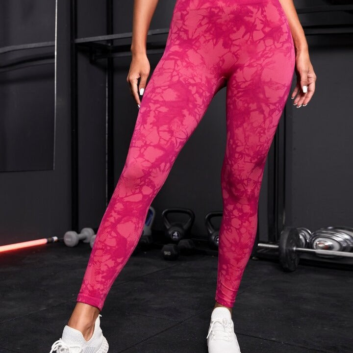 Tie Dye High Waisted Seamless Yoga Pants Sculpting Peach Bum Fitness Leggings for Comfort and Style