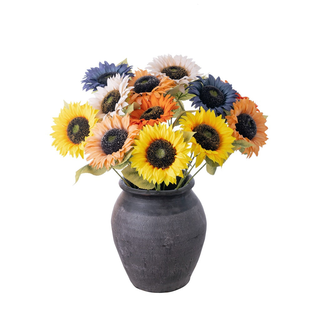 Realistic Sunflower Artificial Flowers - Stunning Silk Plant Décor for Weddings, Home, and Events | Trending INS Style CL15100