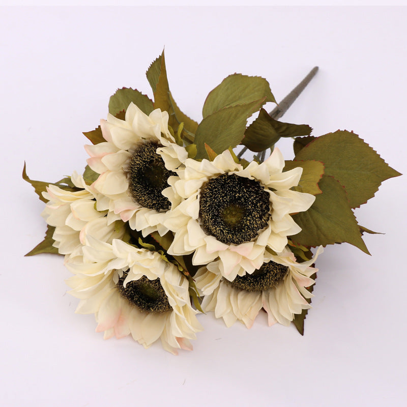 Stunning Realistic Sunflower Stem -  Faux Sunflower Bouquet for Home Décor – Brighten Up Your Space with Lifelong Natural Beauty!