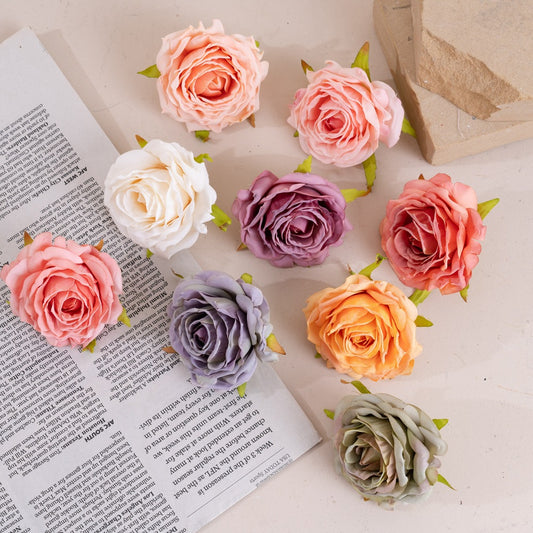 Delicate Artificial Rose Bouquet - Romantic Craftsmanship for Wedding Decor - Lifelike Greenery Faux Flowers - Perfect for Home and Event Decoration (Model MW07302)