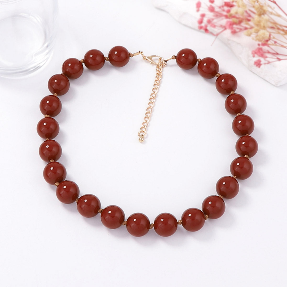 Bohemian Chic Multi-Color Beaded Layered Necklace - Versatile Geometric Design for Effortless Everyday Style