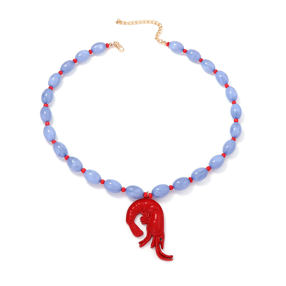 Summer Holiday Ocean-Inspired Alloy Dragon Scale Small Fish Pendant Necklace for Women - Versatile Beach Jewelry Perfect for Every Occasion