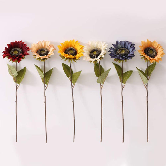 Realistic Vintage Sunflower Artificial Flower Bouquet for Home Décor - Perfect for Weddings, Events, and Special Occasions