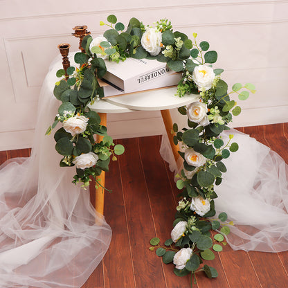 Realistic Faux Eucalyptus Vine with Lush Green Leaves - Perfect for Home Décor, Wedding Tables, and Event Styling