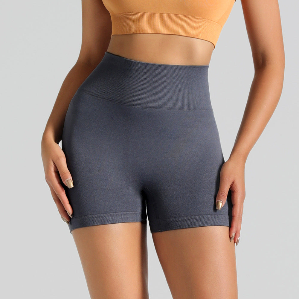 Women's High Waisted Peach Lift Seamless Knit Yoga Shorts Flattering Tight Fit Running and Fitness Shorts for Maximum Comfort and Style