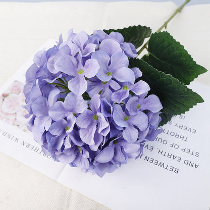 Realistic Single Stem Hydrangea Silk Flower - Elegant Indoor Floor Decoration for Weddings and Events