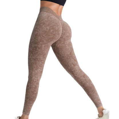 High Waisted Peach Skin Leggings for Women Ultra Stretchy Washable Yoga Fitness Pants for Outdoor Running and Intense Workouts