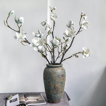 Lifelike Large Magnolia Artificial Flower for Zen-Inspired Hotel and Home Décor - Perfect for Weddings, Events, and Photography