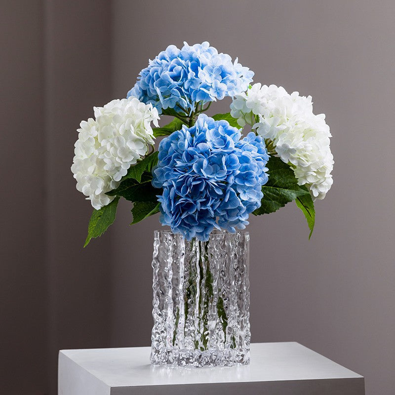 High-Quality Hydrangea Faux Flowers for Luxurious Home Decor - Lifelike Hydrangea Arrangements Perfect for Living Room and Dining Table Centerpieces