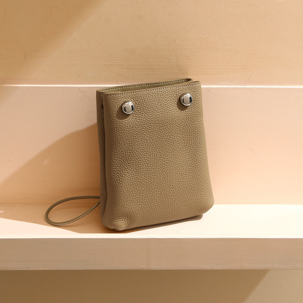 and Minimalist Genuine Leather Women's Crossbody Bag for Travel Quick Outings and Everyday Use