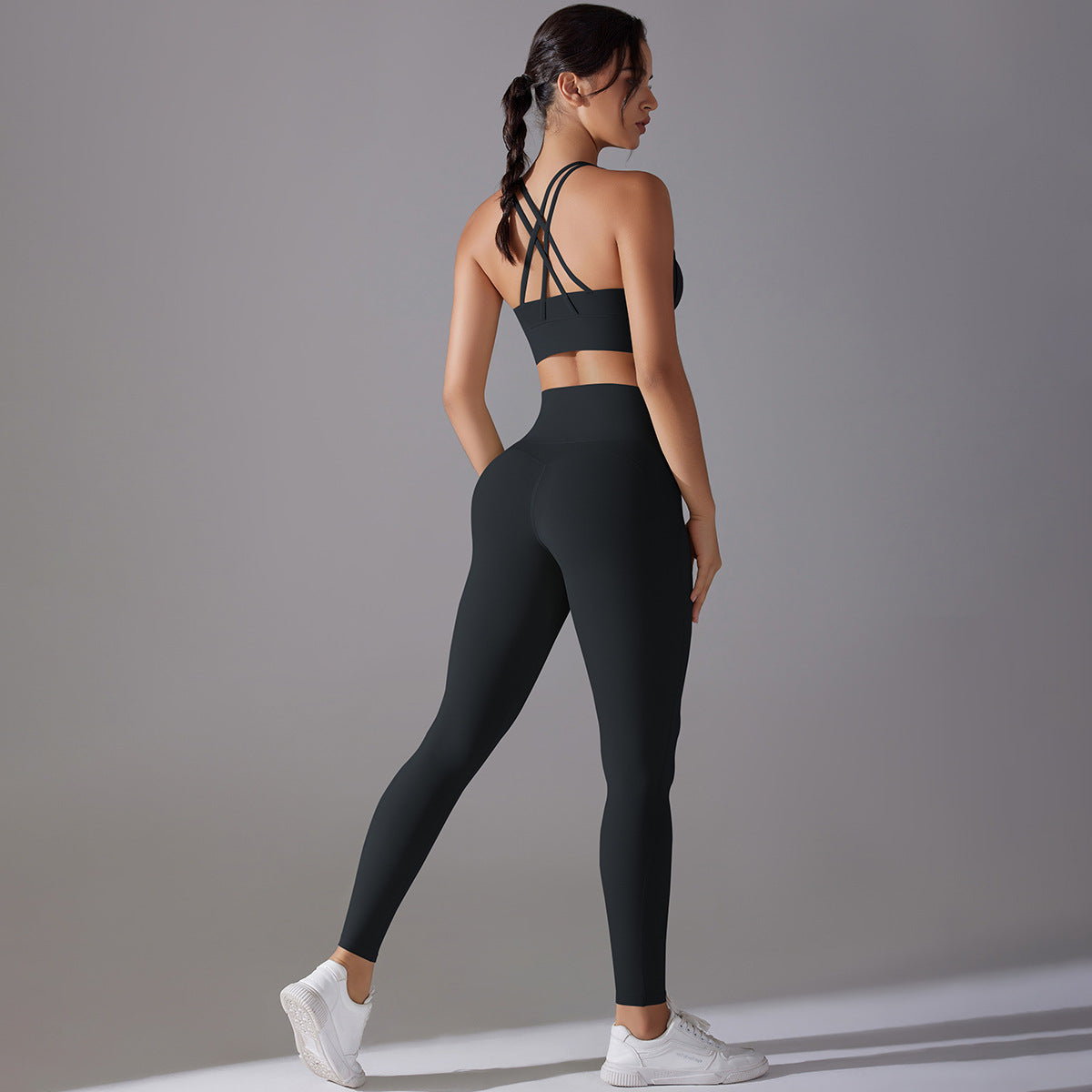 High Waisted Butt Lifting Leggings with Built In Underwear for a Seamless Fit for Running Yoga and Gym Workouts