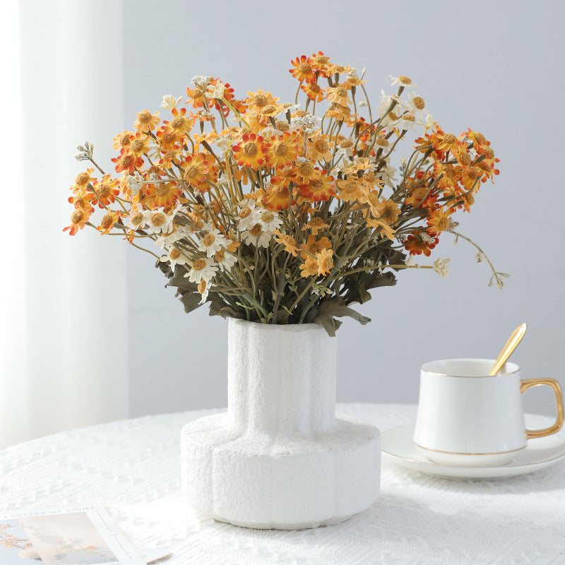 Beautifully Crafted Faux Daisy Wildflower Arrangement - Perfect for Home Décor, Living Room Accent, and Chic Floral Display