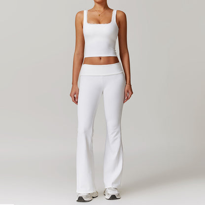 Elevate Your Workout with Our Women's Ribbed High Waisted Yoga Set Sculpting Lifting Activewear Ensemble for Comfort and Style 8828