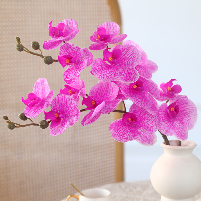 Luxurious Realistic Feel Orchid Flower Arrangement -  Quality Faux Flowers for Elegant Home Decor and Stylish Touches