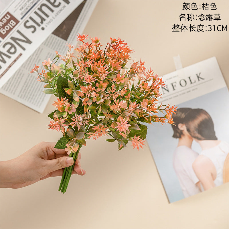 Realistic Artificial Flower Decoration with Greenery - Elegant Faux Floral Arrangement for Weddings and Events - INS Style - Model MW81107