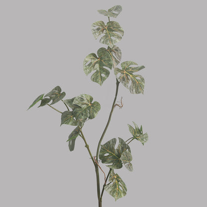 Realistic Faux Green Plant Branches with Rooted Trifoliate Monstera Leaves - Perfect for Elegant Living Room Floral Arrangements