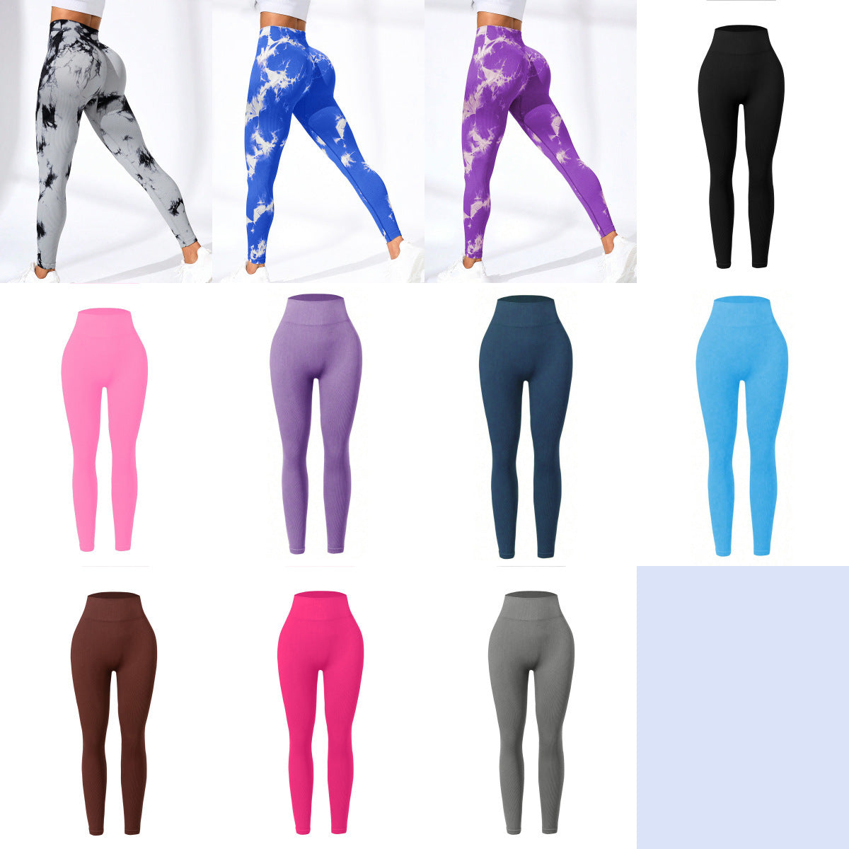 High Waisted Seamless Women's Running and Yoga Leggings 11 Vibrant Colors Figure Hugging Design for Workouts and Enhancing Your Curves