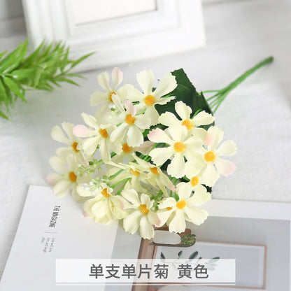 Realistic Small Daisy Artificial Flower for Home Decor - Perfect for Outdoor Events, Weddings, and Photography Props