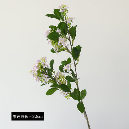 Realistic Golden Osmanthus Branch - Stunning Home Decor Artificial Green Plant Fake Flowers - Perfect for Photography Props and Elegant Interior Design