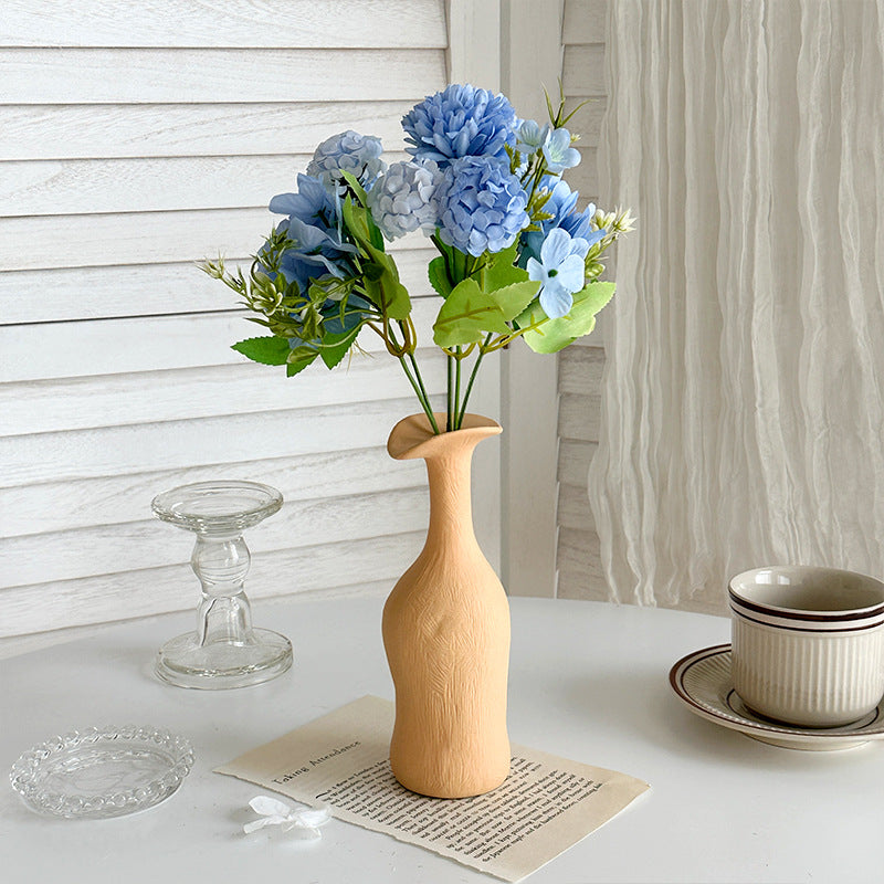 Elegant Korean Style 5-Prong Hydrangea Rose Bouquet - Perfect for Weddings, Home Decor, and Photography Props | Realistic Silk Flowers for Lasting Beauty