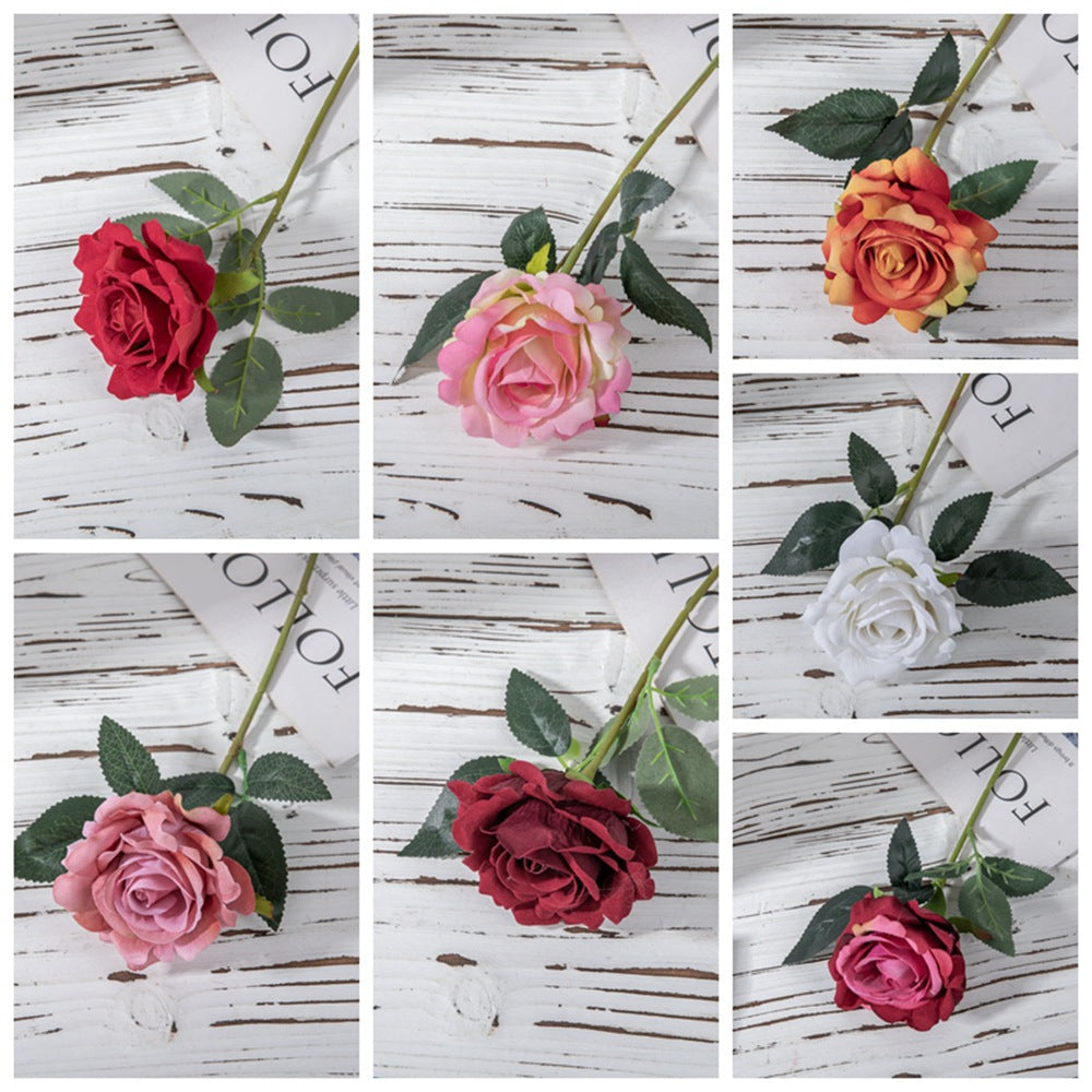 Luxurious Velvet Rose Artificial Flower Arrangement - Elegant Night Rose Décor for Home and Wedding Celebrations - Perfect for Chic Interior Design