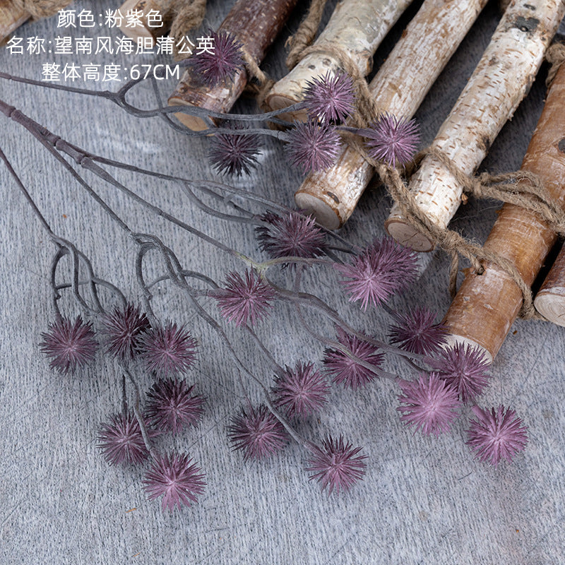 Lifelike Sea Urchin & Dandelion Artificial Flowers for Home Décor | Elegant Wedding Decoration | MW53001