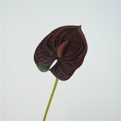 Vibrant Realistic Fake Red Anthuriums - Perfect for Home Décor, Wedding Decorations, Photography Props, and Desktop Display