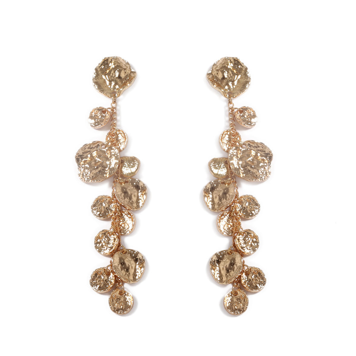 Chic Vintage-Inspired Long Geometric Round Drop Earrings for Women - Perfect for Parties and Evening Events