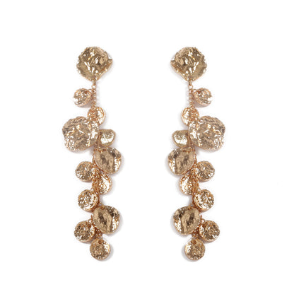 Chic Vintage-Inspired Long Geometric Round Drop Earrings for Women - Perfect for Parties and Evening Events