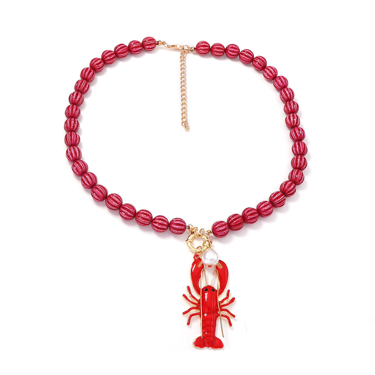 Beach Vacation-Inspired Ocean Life Pendant Necklace with Colorful Beaded Design - Perfect Summer Jewelry for Women