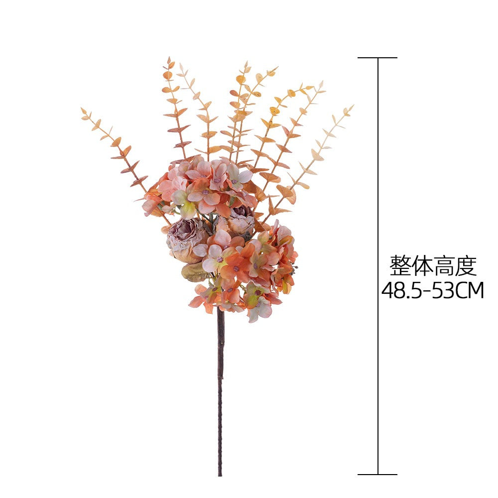 INS Style Cherry Blossom Rose Hydrangea Faux Flower Arrangement - Perfect Home Decor for Weddings and Celebrations | MW89109