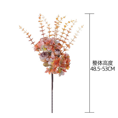 INS Style Cherry Blossom Rose Hydrangea Faux Flower Arrangement - Perfect Home Decor for Weddings and Celebrations | MW89109